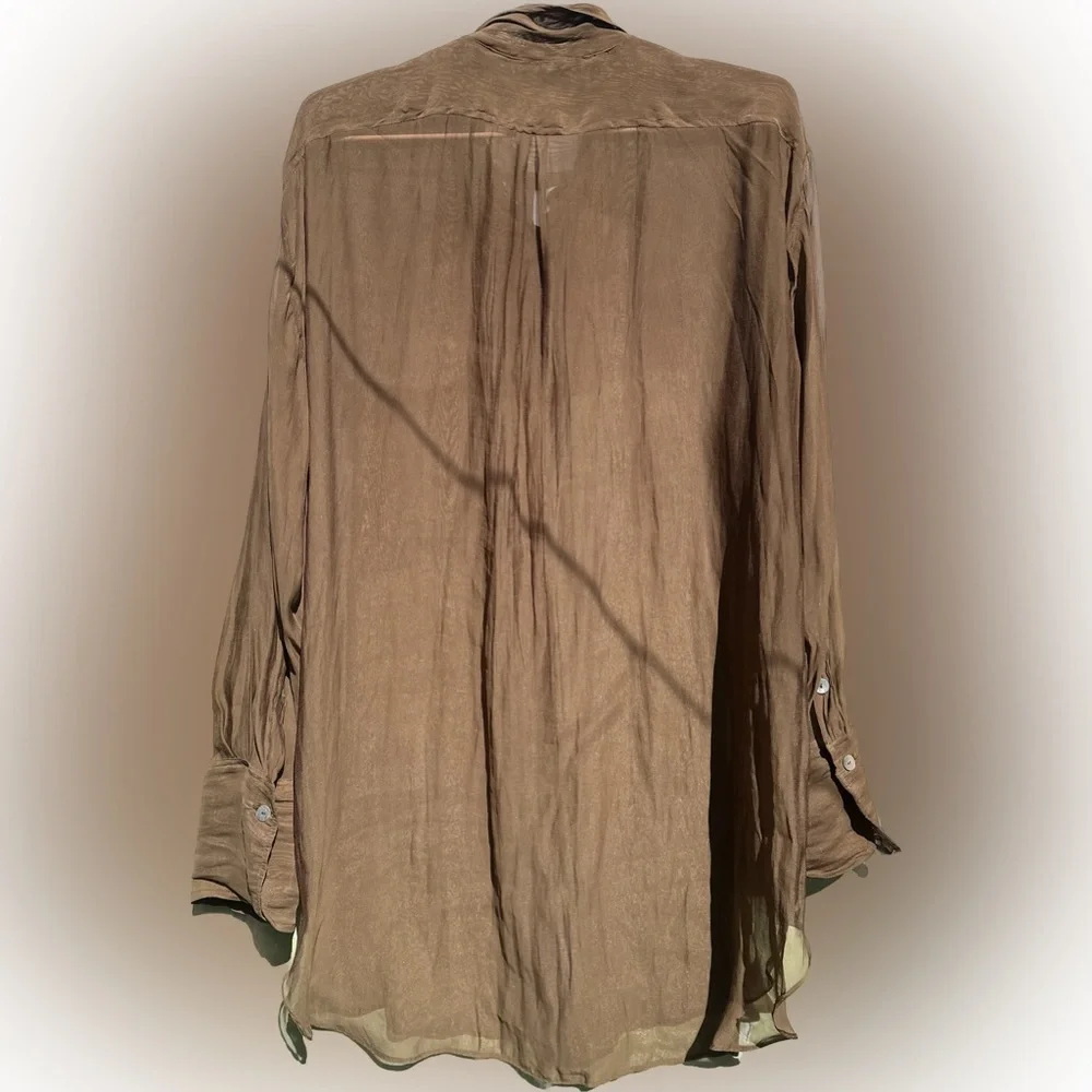 ZARA semi sheer shirt - Picture 4 of 14